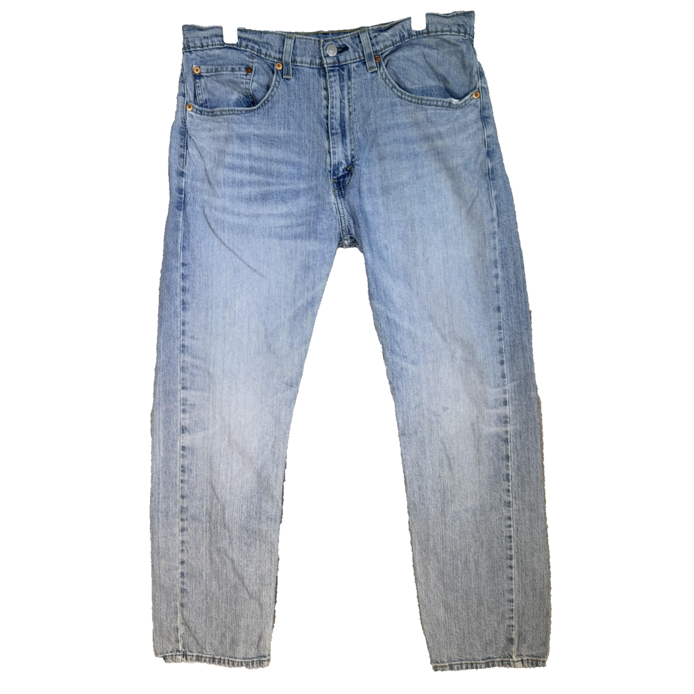Levis 505 Jeans Mens 34x29 Light Wash Straight Leg Stretch Denim Casual